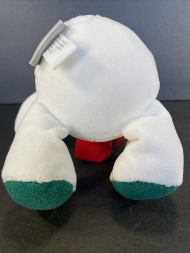 Peluche pupazzo orso di Natale bianco Hallmark 2016 sciarpa rossa piedi verdi giocattolo - Foto 7 di 10