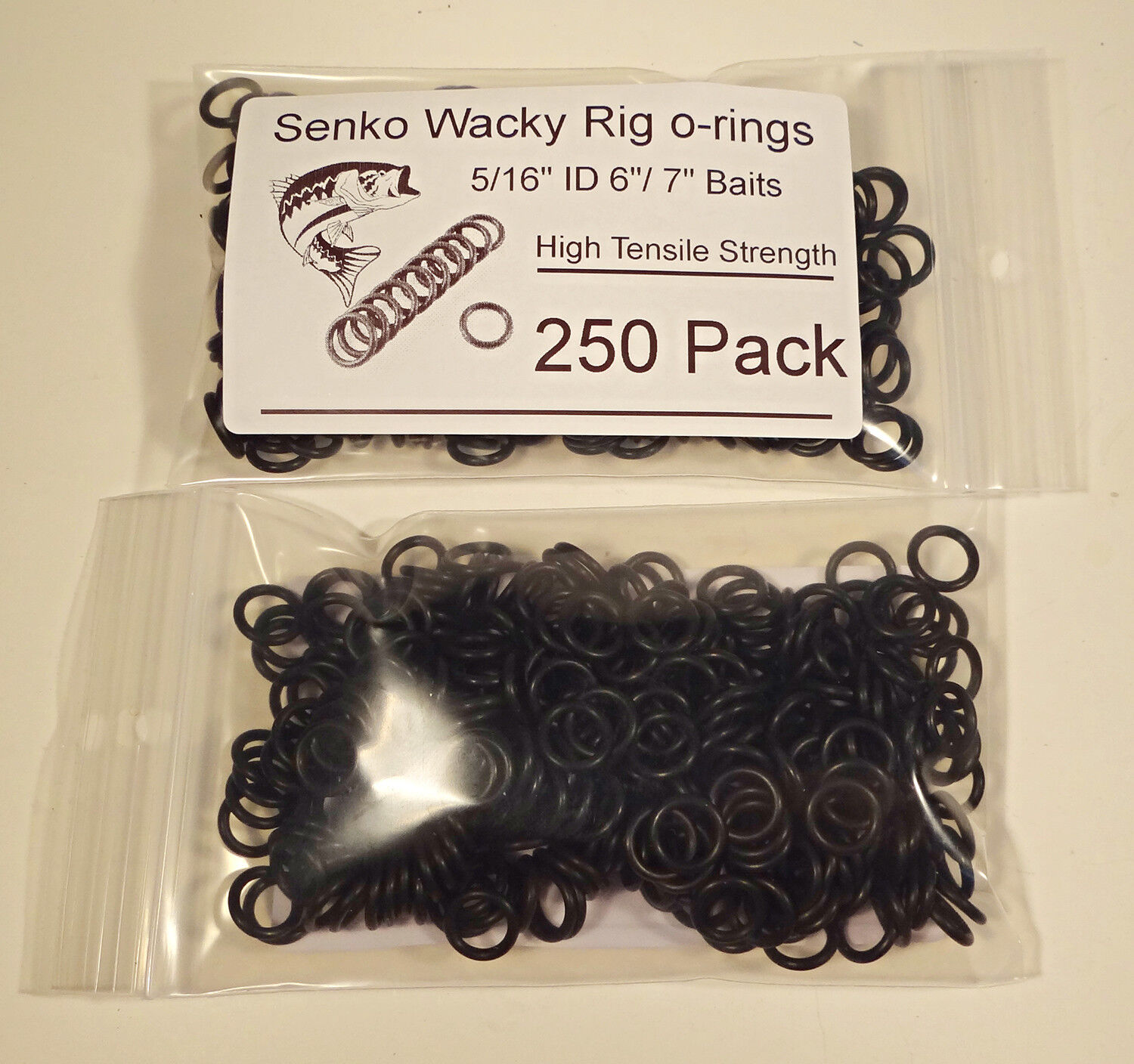 250+ Wacky Worm Rigging O-Rings for Senko & Stick Soft Baits 5/16