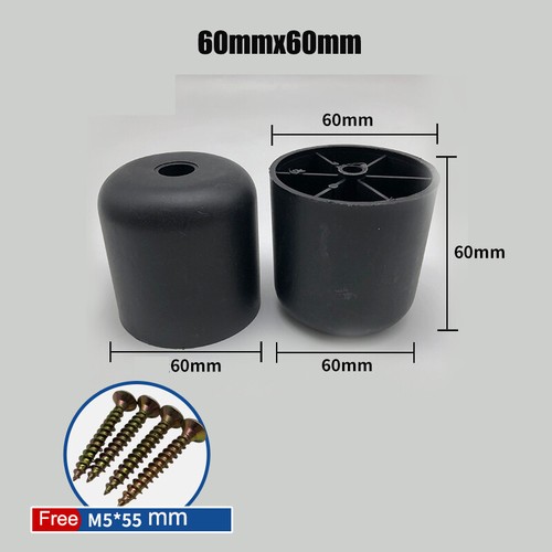 Pieds Ronds Forme Plastique avec Vis Armoire Canapé Noir Multi Spécifications - Photo 32 sur 36