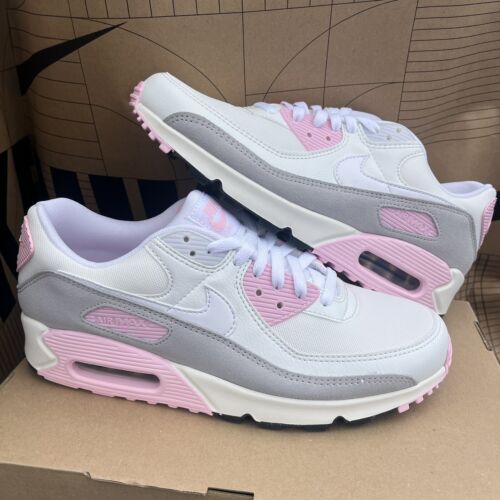 NEUF Nike Air Max 90 blanc mousse rose doux gris FN7489-100 femme taille 8 - Photo 1/6