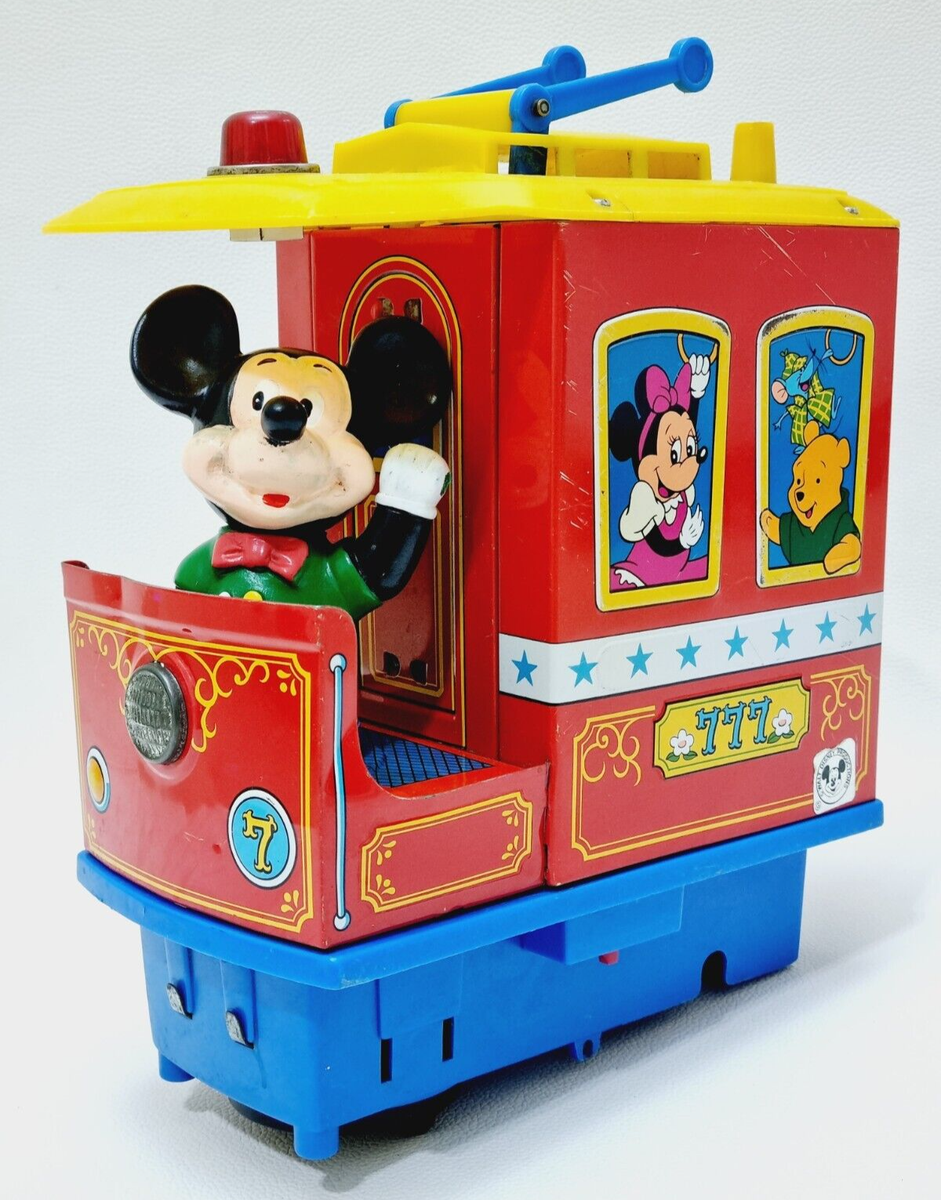Vintage Walt Disney Micky Mouse Trolley 777 Trade Mark Modern Toys