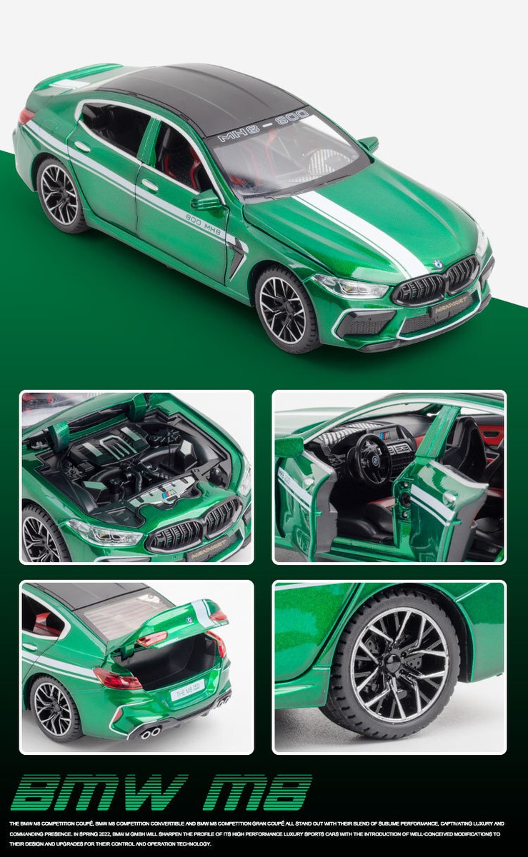 1:24 BMW M8 MH8 800 mannaart modello di auto in lega pressofuso veicoli giocattolo in metallo modello di auto suono e luce alta simulazione regalo per bambini  26