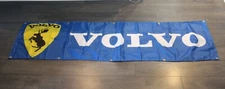 Volvo Banner Blue Flag Big 2x8 feet Auto Car Parts Automotive Mechanic Garage
