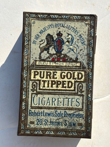 57316 Alte Vintage Antike Tabakdose Zigarettenetui Box Robert Lewis London