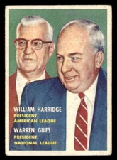1957 Topps #100 William Harridge / Warren Giles Low Grade Filler JX4725