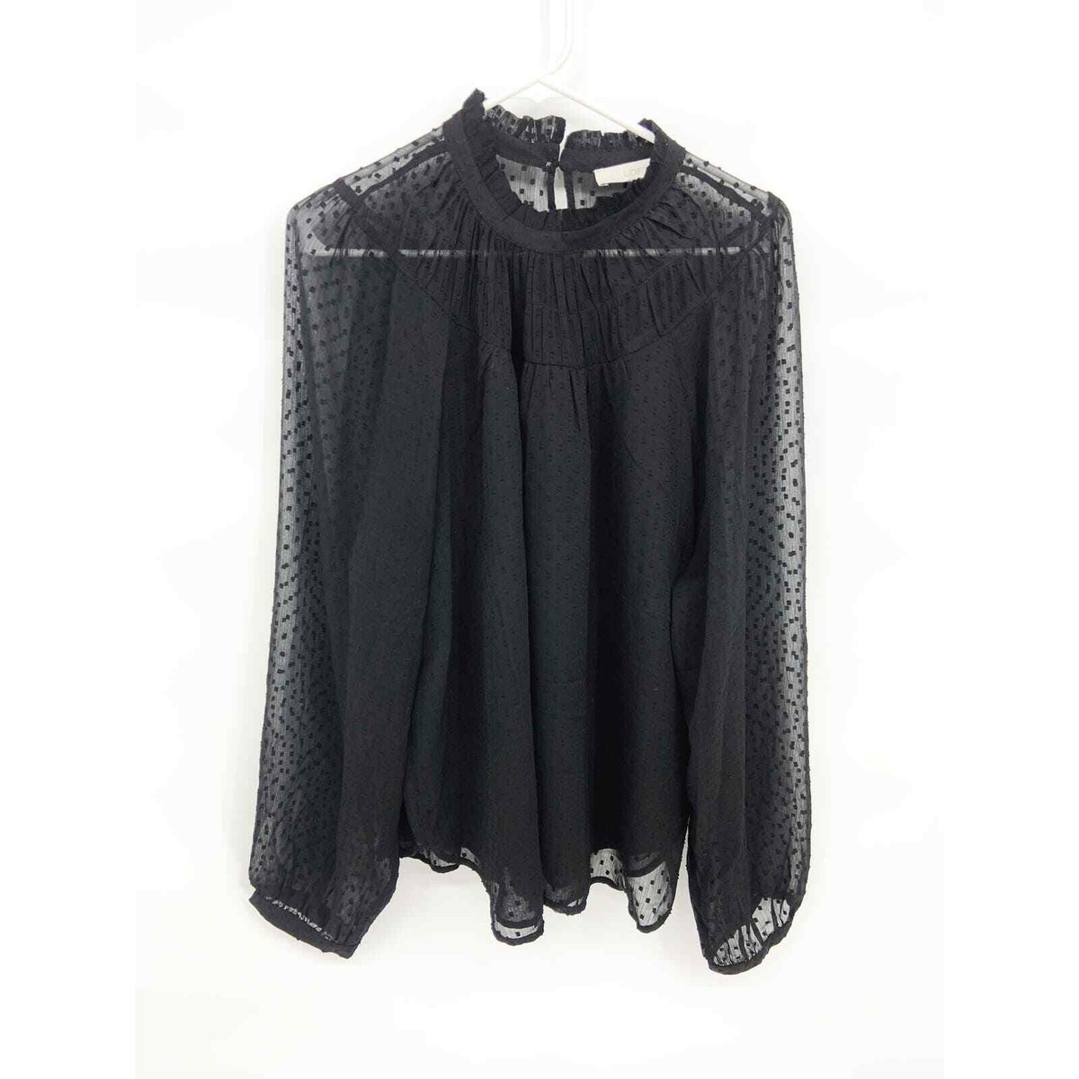 mesh balloon sleeve top