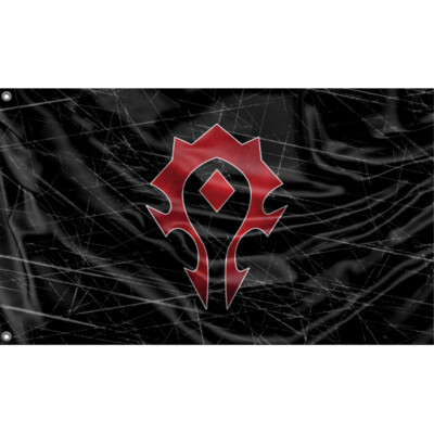 WoW Flagge, The Horde Force Flagge einzigartiges Design, 3x5 Fuß / 90x150 cm Größe, EU Made