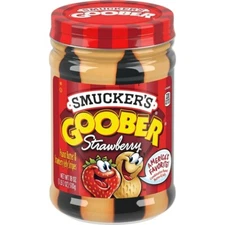 Smucker's Goober Peanut Butter and Strawberry Jelly Stripes, 18oz