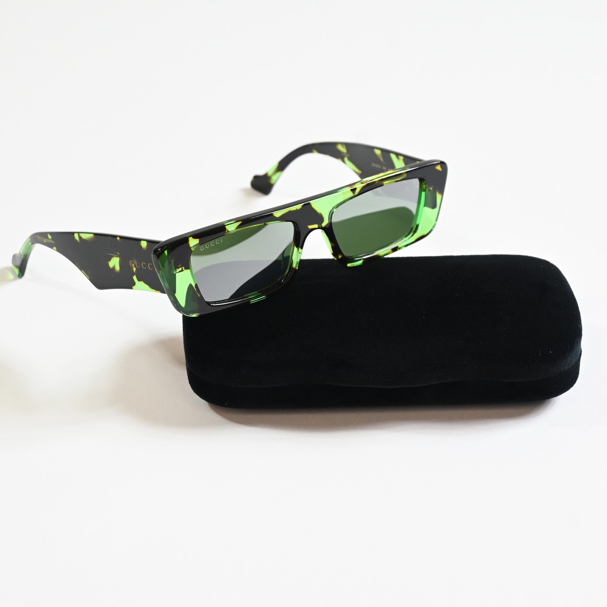 Gucci GG1331S 008 Mens Authentic Sunglasses Tortoise/Green 