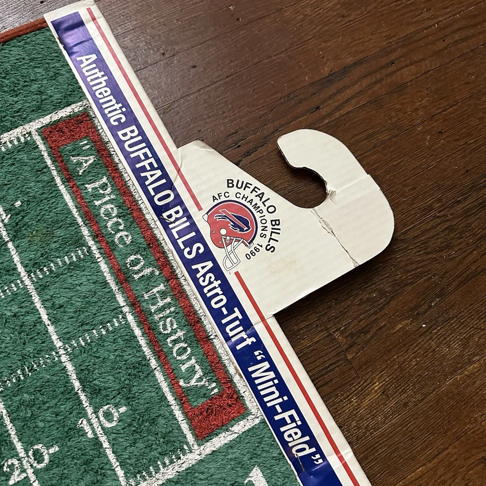 Alfombrilla de puerta de césped de campo Buffalo Bills AFC Champs 1991 de colección rara nueva nunca usada Foto 4 de 4