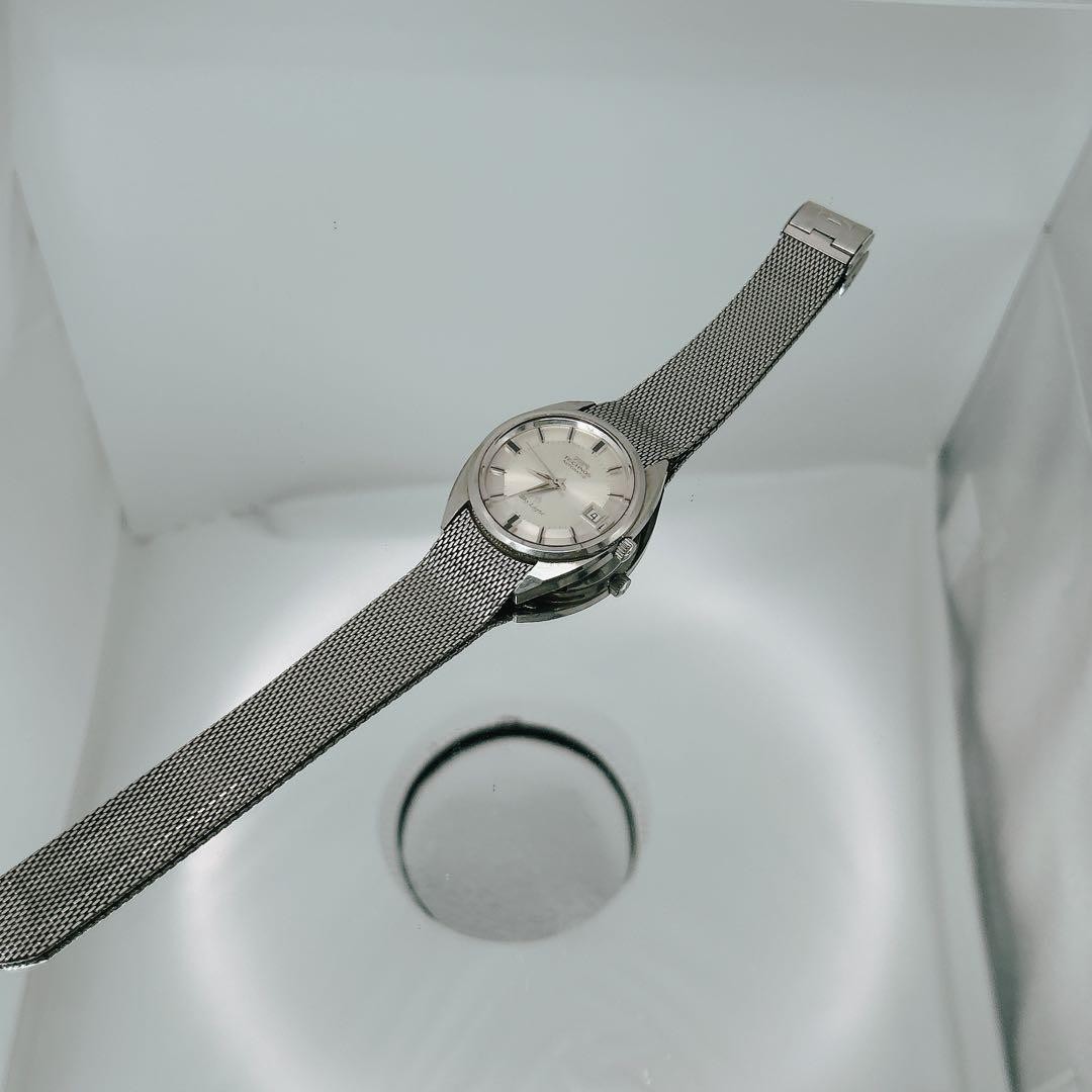 TECHNOS Sky Light Automatic Watch Silver Mesh Ban… - image 11