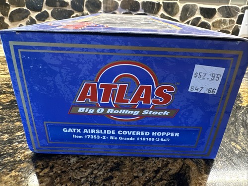 Atlas O Scale #7353-2 GATX Airslide Hopper - D&RGW Rio Grande #18109 2-Rail NIB! - Picture 2 of 5