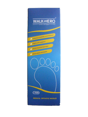 Walk Hero Orthotics Inserts Insole Feet Medical Arch Support Men 6 - 6.5