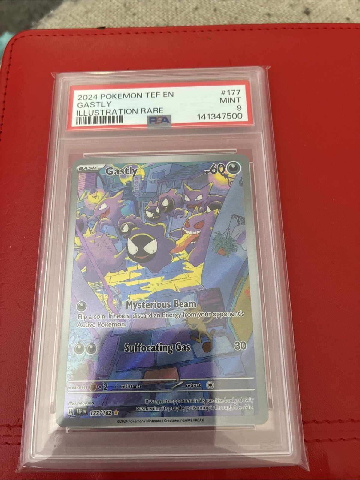 Pokémon Card SV Temporal Forces Gastly Illustration Rare PSA 9 177/162