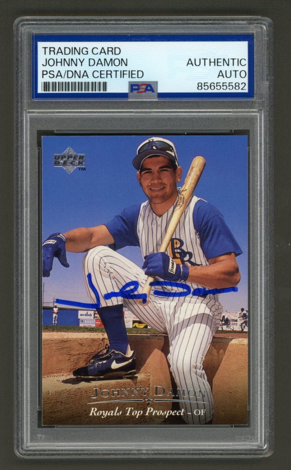 Johnny Damon Signed 1995 Upper Deck Minor League Future Stock #6 (PSA) Royals