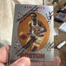 Topps 1996 Finest Reprints Sam Jones Boston Celtics #23 Protector Holochrome NBA