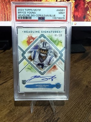 Bryce Young 5/10 ROOKIE AUTO  Headline Signatures On Card Autograph RC, POP of 2