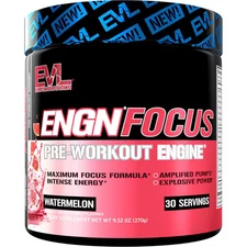 2 X Evlution Nutrition ENGN Focus Pre-Workout Engine Watermelon -- 9.52 oz - 30