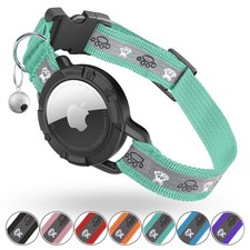 Reflective AirTag Cat Collar, Integrated Cat Tracker Collar with Air Tag Hold...