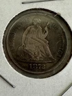 1872 S Seated Liberty Dime, AU!