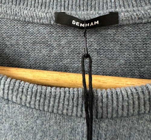 Denham Men's JV Raglan Blue Crew Neck Sweater - Size Large - New With Tags - Picture 12 of 12