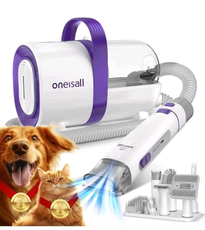 ONEISALL PET GROOMING KIT & VACUUM/PURPLE/ NEW!