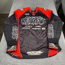 Grit Social Paintball Jersey Mens 2XL Black Padded Performance Long Sleeve