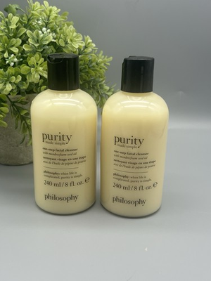 #ad 2 Philosophy Purity Made Simple One Step Facial Cleanser 8 oz Sealed New $25.98