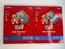 Canon Matte Photo Paper MP-101 (8.5" X 11") 100 Sheets New Lot Of 2 Packs