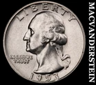 1953-D Washington Quarter- Silver Choice Gem Brilliant Uncirculated Luster #J871