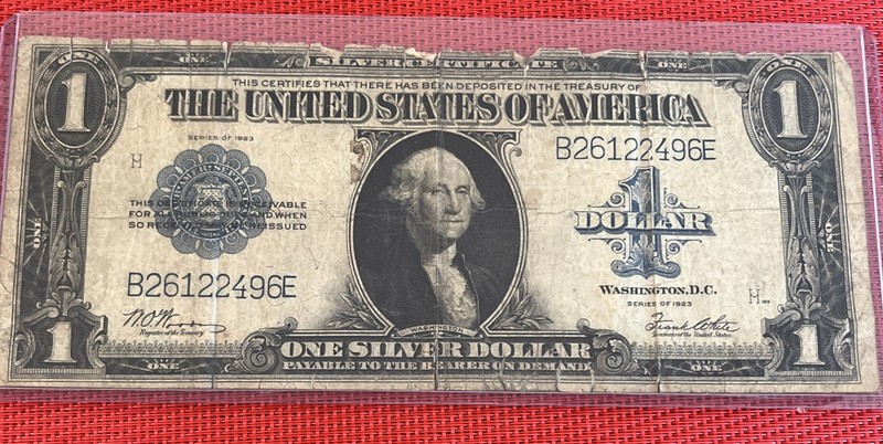 1923 large one dollar silver certificate