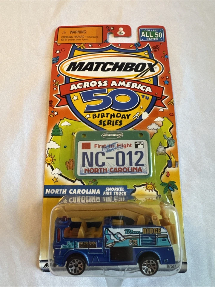 Matchbox Across America 50th North Carolina Snorkel Fire Truck Rescue Truck 1/64 - Image 3 of 4