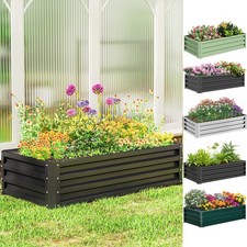 Raised Garden Bed Steel Planter Growing Box for Vegetables Flowers