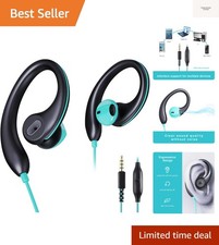 Upgrade Wired Sports Earbuds with Ear Hooks, Running Headphones Secure Fit Wr...
