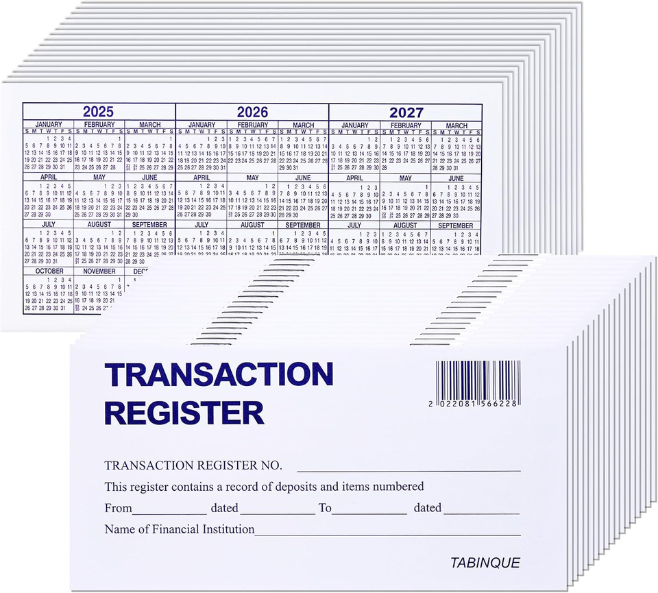 24 PCS Check Registers for Personal Checkbook, Easy to Read Checkbook ...