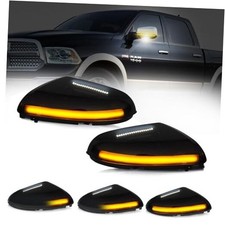 Sequential LED Side Mirror Turn Signal Smoked Cover Sequential Amber   White