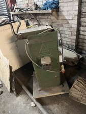 Industrial Stationary Belt Sander Machine, Green/Grey Metal Woodworking
