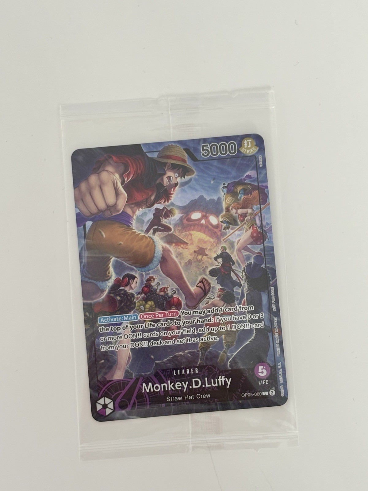 Monkey D. Luffy OP05-060 Leader PSA Magazine Promo Card One Piece TCG Sealed NM