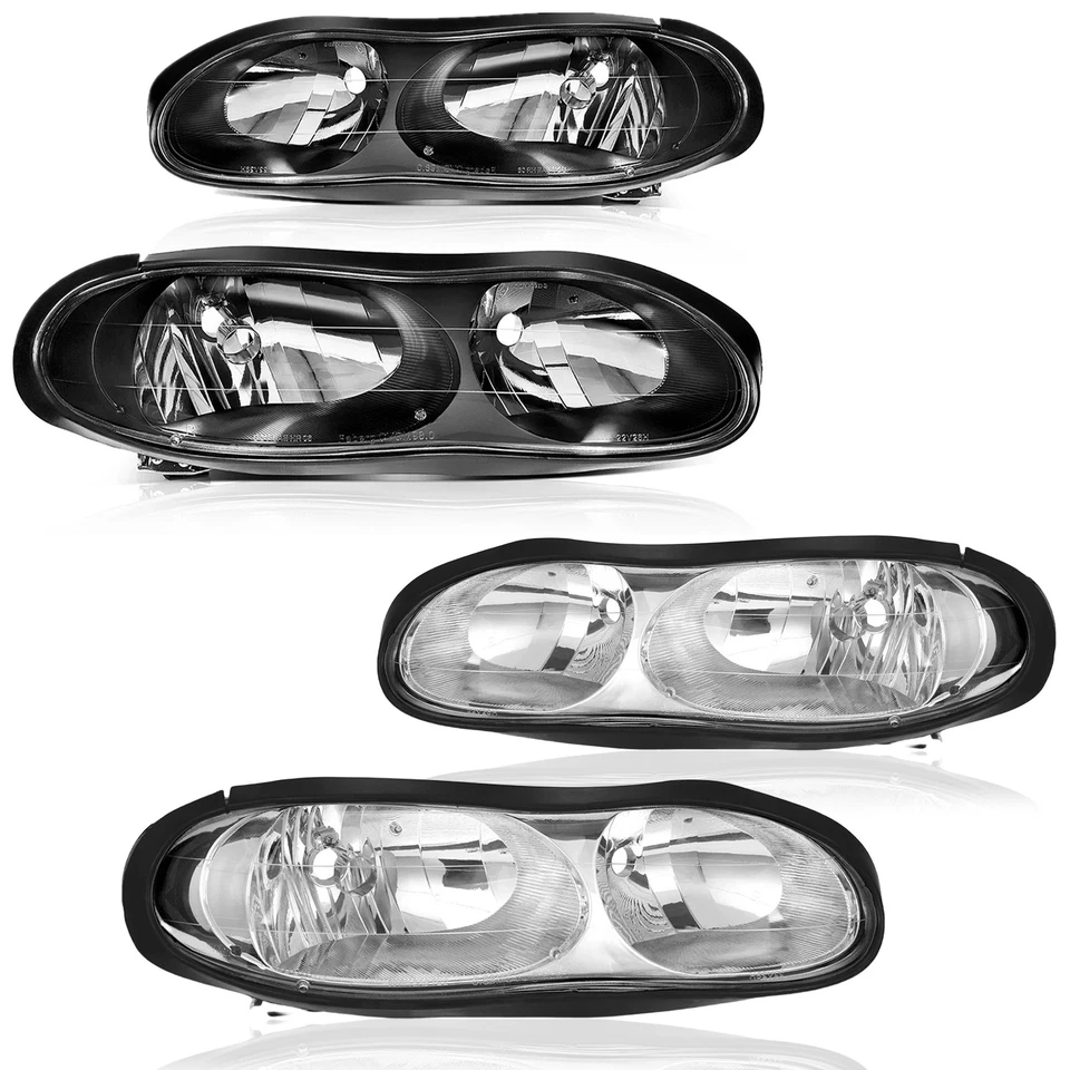 Pair Headlights Assembly Front Left+Right For 1998-2002 Chevy Camaro Z28 5.7L - Image 2 of 3
