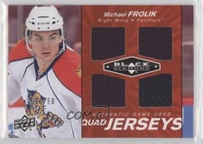 2010 Upper Deck Black Diamond Quad Jerseys Ruby 10/50 Michael Frolik #QJ-MF uk2