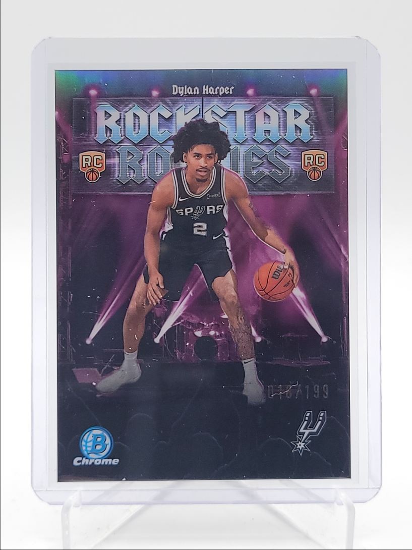 DYLAN HARPER 2025-26 BOWMAN CHROME ROCKSTAR ROOKIES FUCHSIA RC /199 Q5498