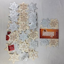Table Runner  Placemats Snowflake Cutout Holiday Decor New 36 x 13 Silver Gold