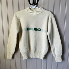 Pull Blarney Castle tricot laine tricot col rond logo 2T Irlande vintage