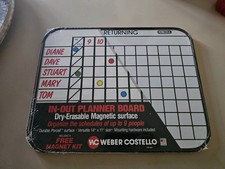 Weber Costello 14" X 11" Dry Erase Magnetic In-Out Planner Board New Sealed