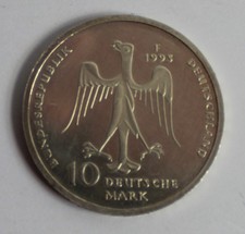10 D-Mark, Gedenkm&uuml;nze,Heinrich der L&ouml;we, 1995, F - Stuttgart (G01)