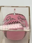 Ron Paul Signed Pink Baseball Team MLB Autograph Display Case No COA Political