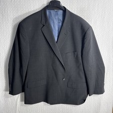 Oak Hill 60R Relaxed Charcoal Dark Gray Heather Sport Coat Wool Poly Stretch