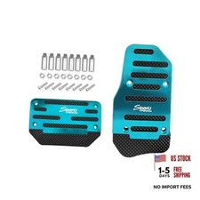 2PCS Non-Slip Car Pedal Covers, Premium Aluminum Alloy Gas Automatic/2PCS Blue