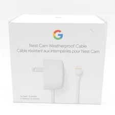 Google Nest Weatherproof Cable for Nest Camera (16 feet / 5 meters) Snow