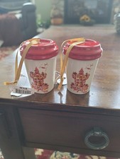 set of 2 2019 Disney Parks Hollywood Studios Starbucks Cup Ornament